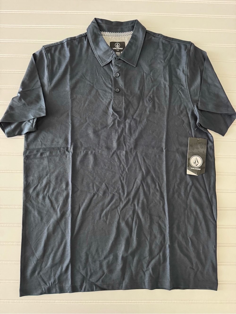 Volcom Men's Navy Short-Sleeve Polo: Large